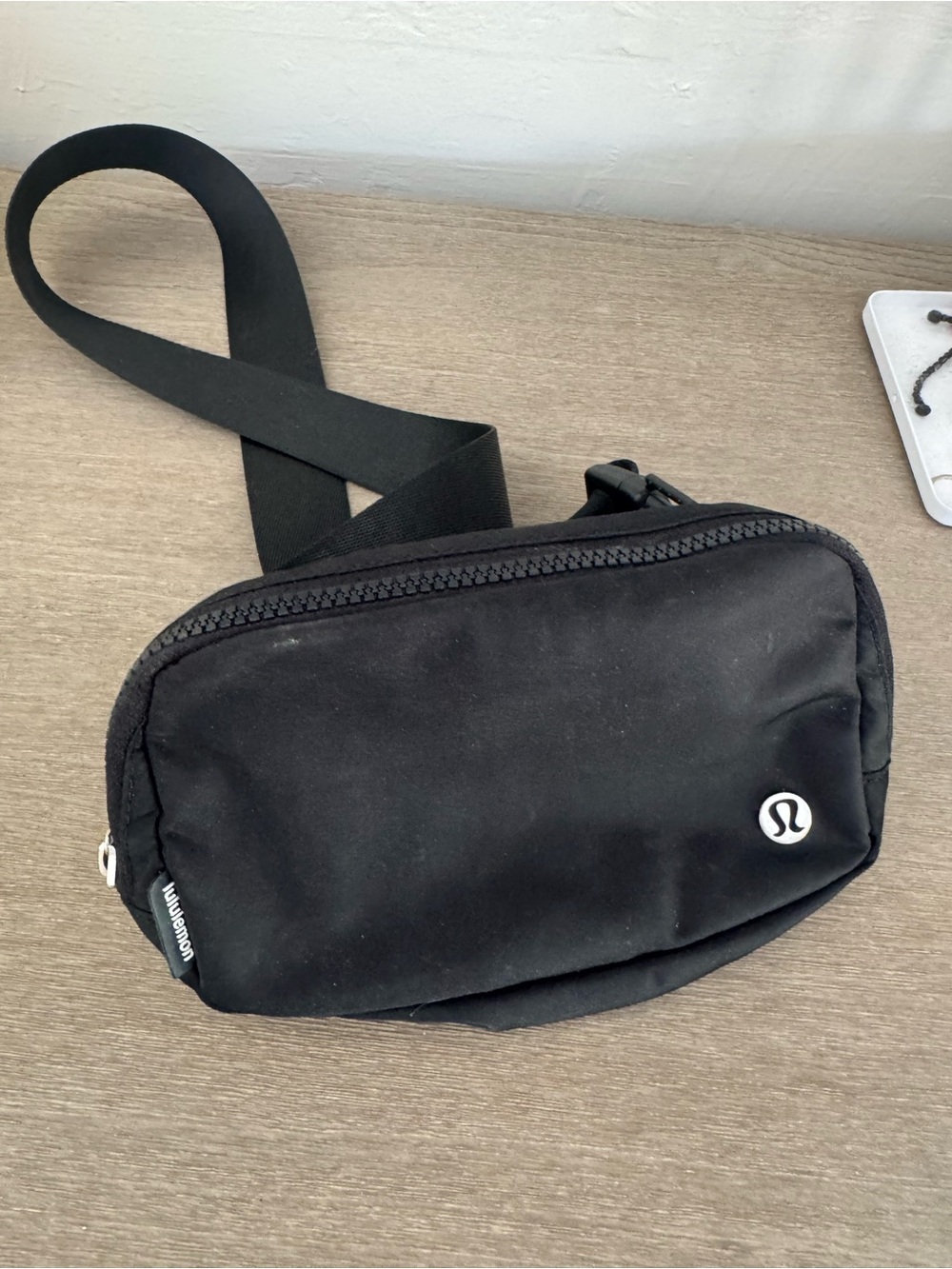 lululemon athletica Black Waist Pack with Adjustable Strap